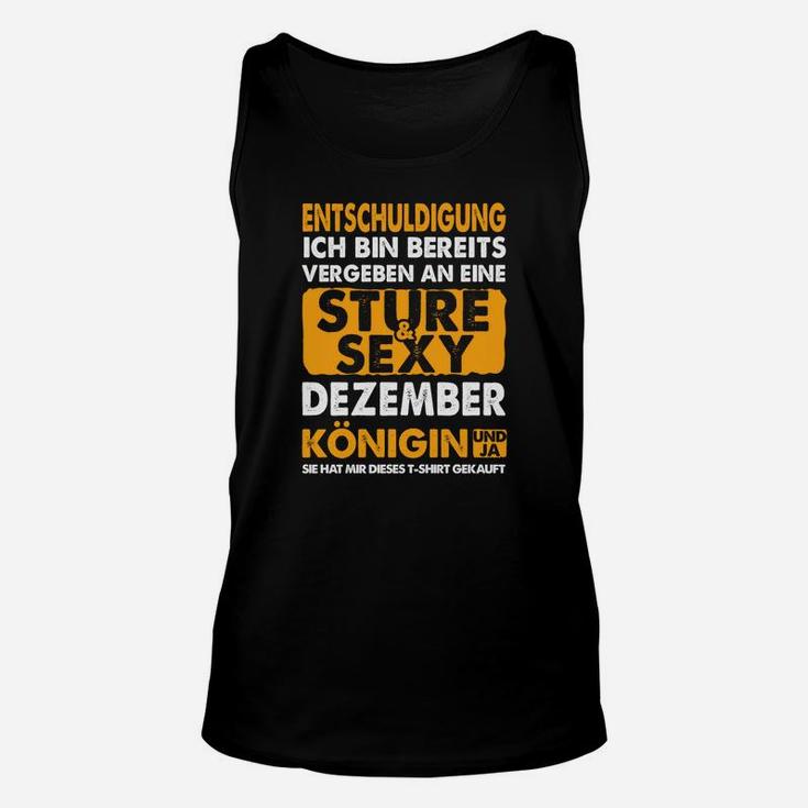 Stur Sexy Dezember Königin Unisex TankTop, Schwarzes Grafiktee für Frauen