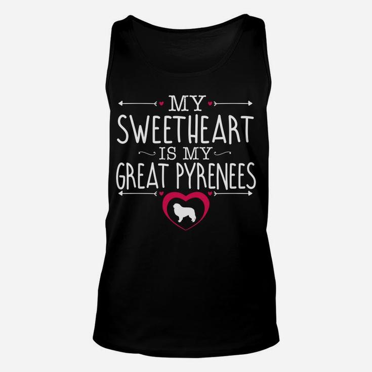 Sweetheart Is My Great Pyrenees Valentines Day Dog Unisex Tank Top