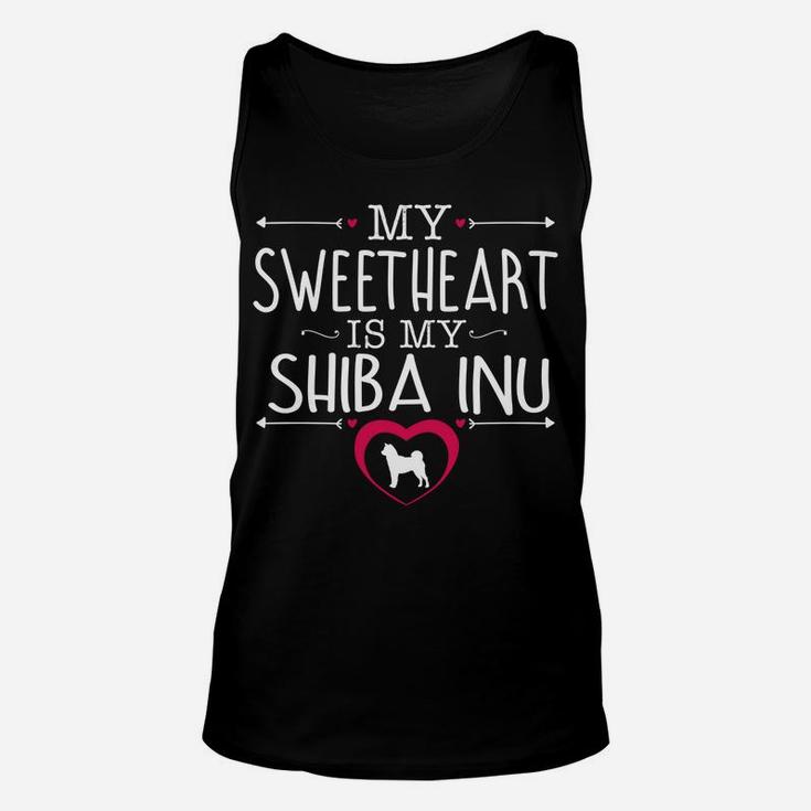 Sweetheart Is Shiba Inu Valentines Day Dog Unisex Tank Top