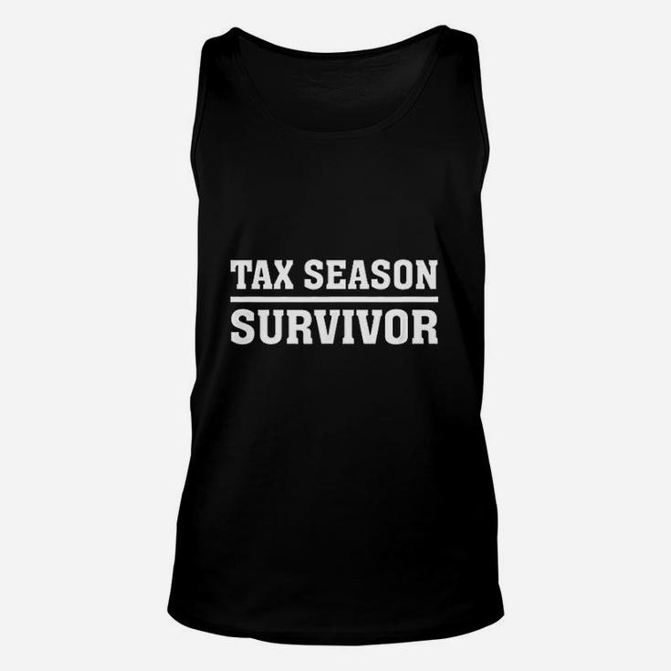 Tax Season Survivor Funny Accountant Accounting Slogan Unisex Tank Top