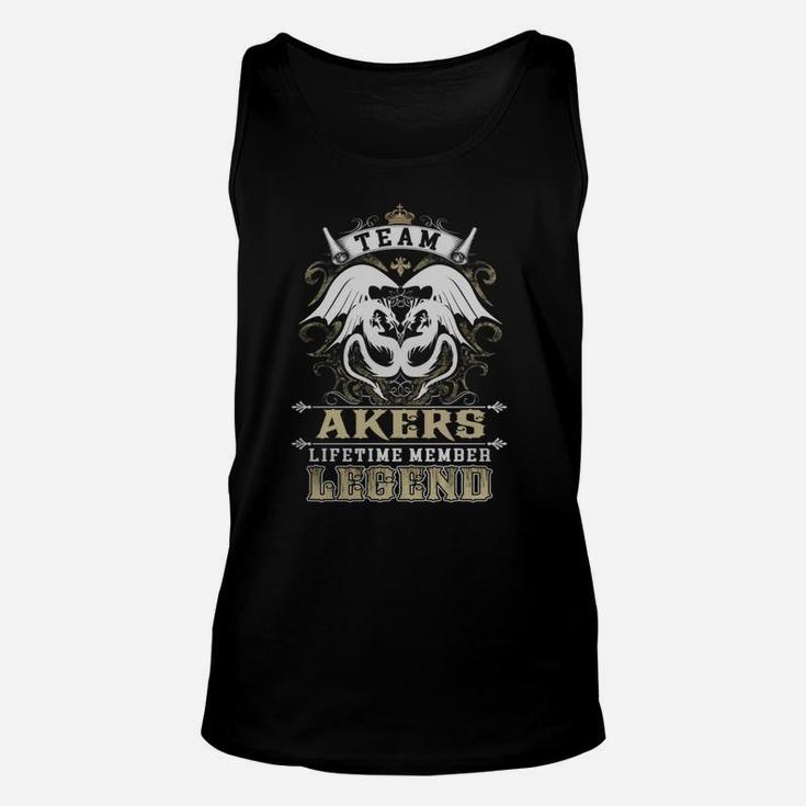 Team Akers Lifetime Member Legend -akers T Shirt Akers Hoodie Akers Family Akers Tee Akers Name Akers Lifestyle Akers Shirt Akers Names Unisex Tank Top
