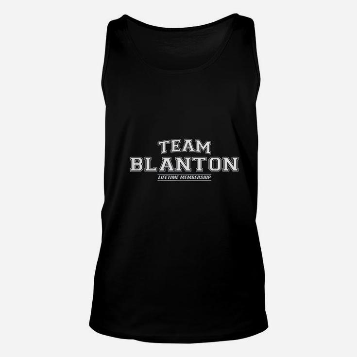 Team Blanton Proud Family Surname Last Name Gift Unisex Tank Top