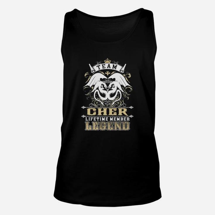 Team Cher Lifetime Member Legend -cher T Shirt Cher Hoodie Cher Family Cher Tee Cher Name Cher Lifestyle Cher Shirt Cher Names Unisex Tank Top