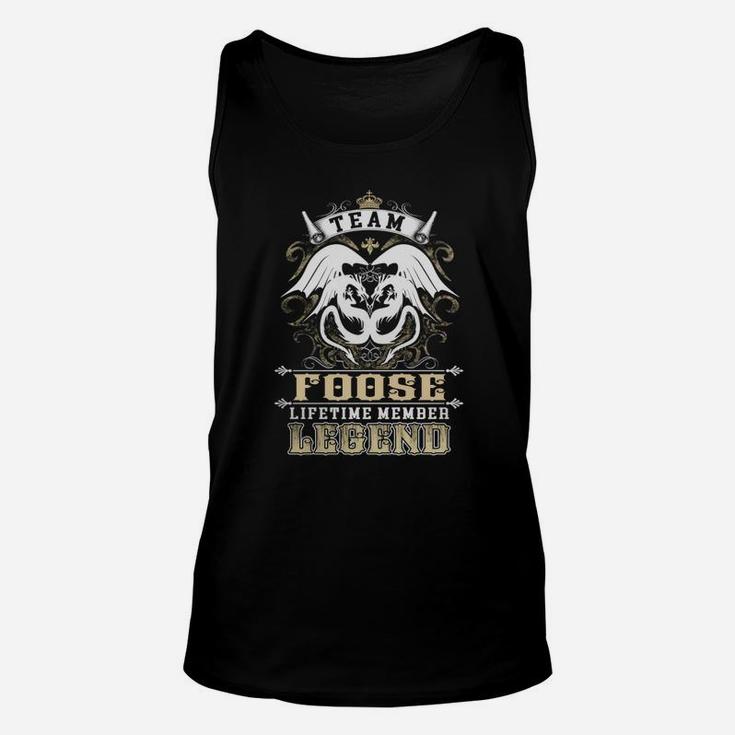 Team Foose Lifetime Member Legend -foose T Shirt Foose Hoodie Foose Family Foose Tee Foose Name Foose Lifestyle Foose Shirt Foose Names Unisex Tank Top