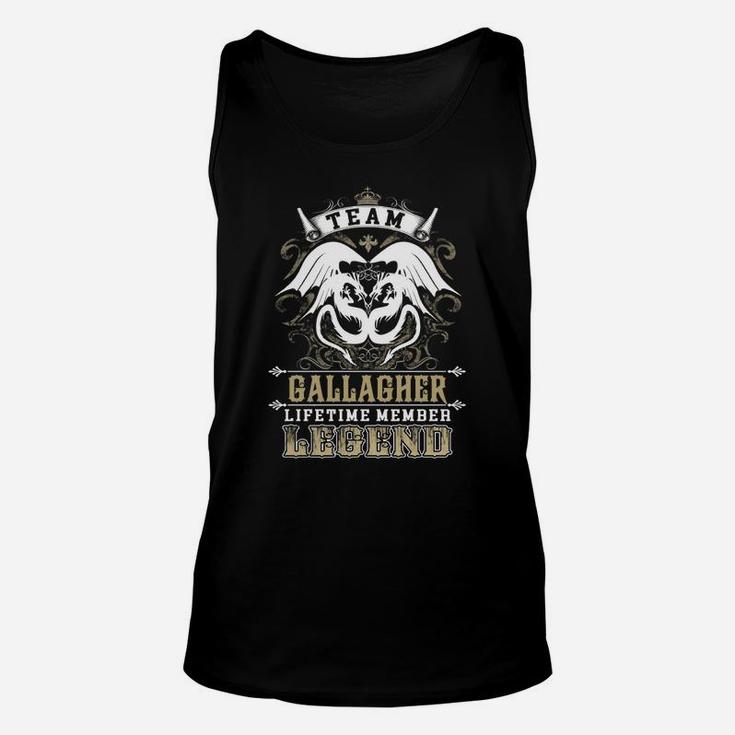Team Gallagher Lifetime Member Legend -gallagher T Shirt Gallagher Hoodie Gallagher Family Gallagher Tee Gallagher Name Gallagher Lifestyle Gallagher Shirt Gallagher Names Unisex Tank Top