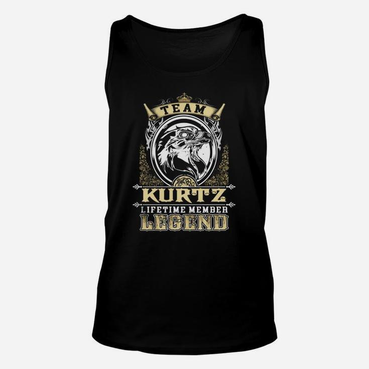 Team Kurtz Lifetime Member Legend -kurtz T Shirt Kurtz Hoodie Kurtz Family Kurtz Tee Kurtz Name Kurtz Lifestyle Kurtz Shirt Kurtz Names Unisex Tank Top