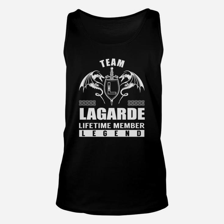Team Lagarde Lifetime Member Legend Name Tshirts Unisex Tank Top