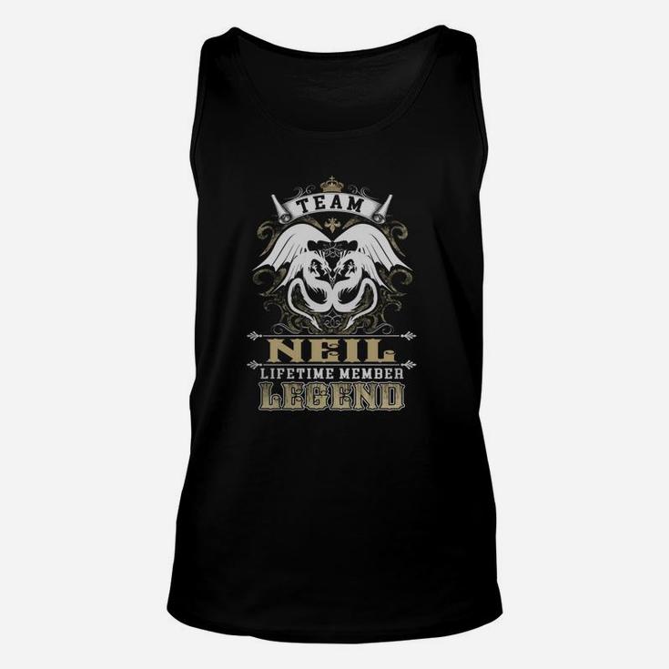 Team Neil Lifetime Member Legend -neil T Shirt Neil Hoodie Neil Family Neil Tee Neil Name Neil Lifestyle Neil Shirt Neil Names Unisex Tank Top