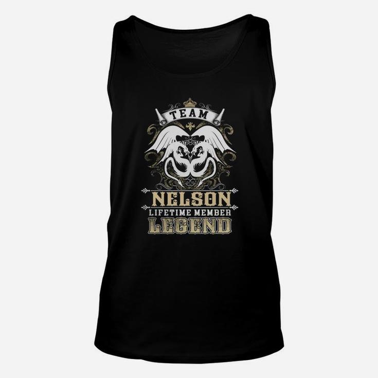 Team Nelson Lifetime Member Legend -nelson T Shirt Nelson Hoodie Nelson Family Nelson Tee Nelson Name Nelson Lifestyle Nelson Shirt Nelson Names Unisex Tank Top