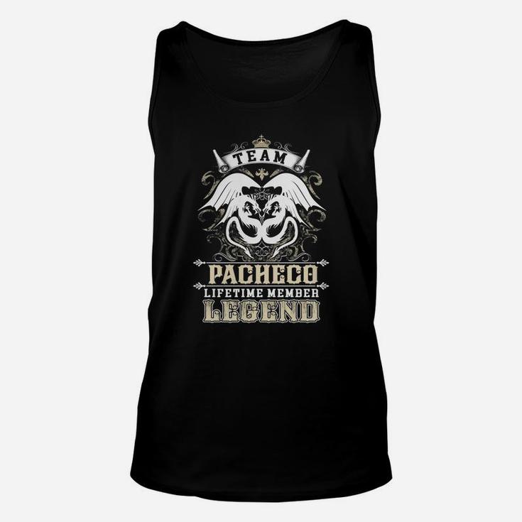 Team Pacheco Lifetime Member Legend -pachecoShirt Pacheco Hoodie Pacheco Family Pacheco Tee Pacheco Name Pacheco Lifestyle Pacheco Shirt Pacheco Names Unisex Tank Top