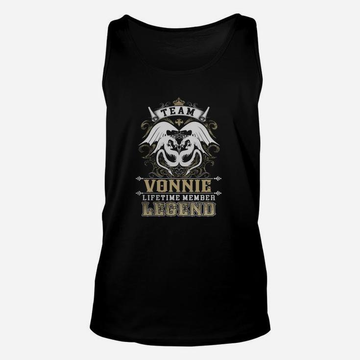 Team Vonnie Lifetime Member Legend -vonnie T Shirt Vonnie Hoodie Vonnie Family Vonnie Tee Vonnie Name Vonnie Lifestyle Vonnie Shirt Vonnie Names Unisex Tank Top