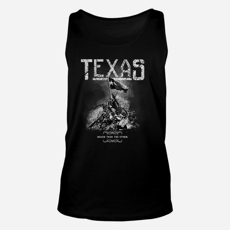 Texas Bigger Than The Storm Shirt Unisex Tank Top