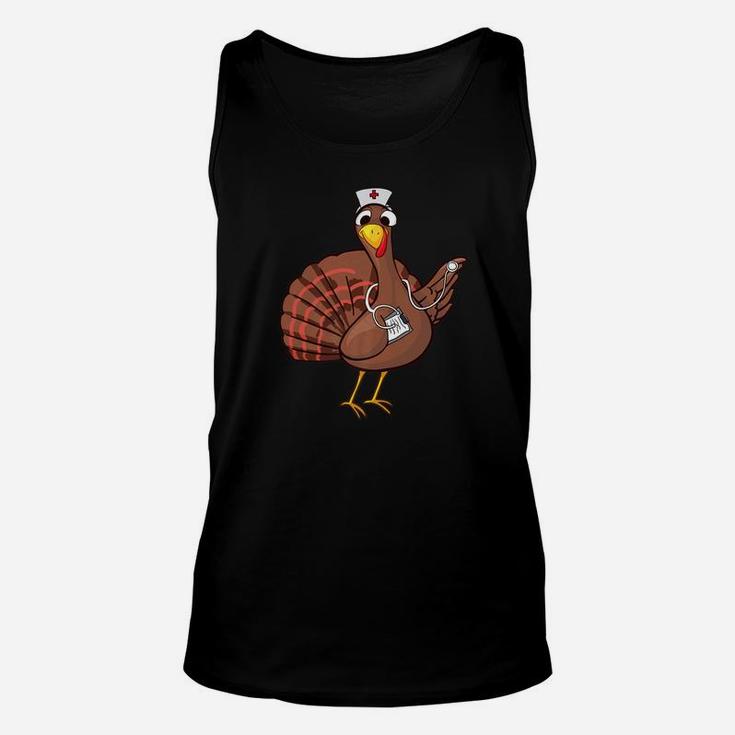 Thanksgiving Nurse Turkey Cool Funny Feast Day Gift Unisex Tank Top