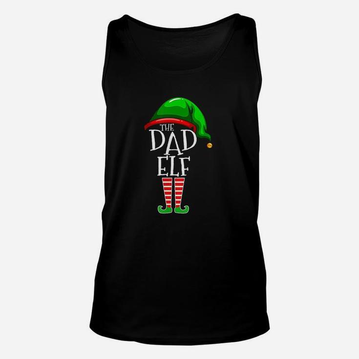 The Dad Elf Family Matching Group Christmas Daddy Unisex Tank Top