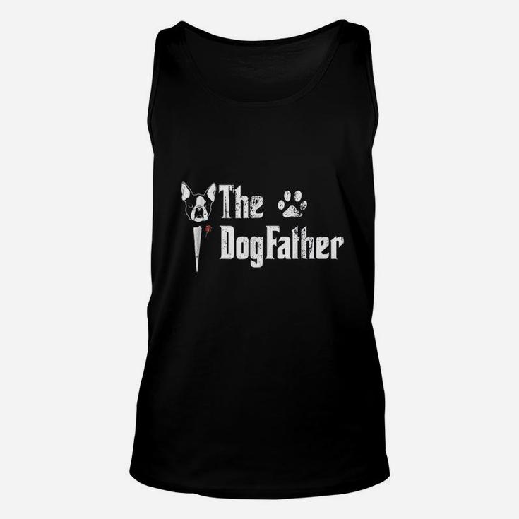 The Dogfather Boston Terrier Dog Dad Unisex Tank Top