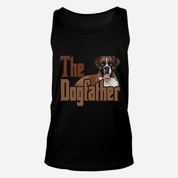 The Dogfather Cute Boxer Dog Apron Dog Dad Kitchen Baking Unisex Tank Top