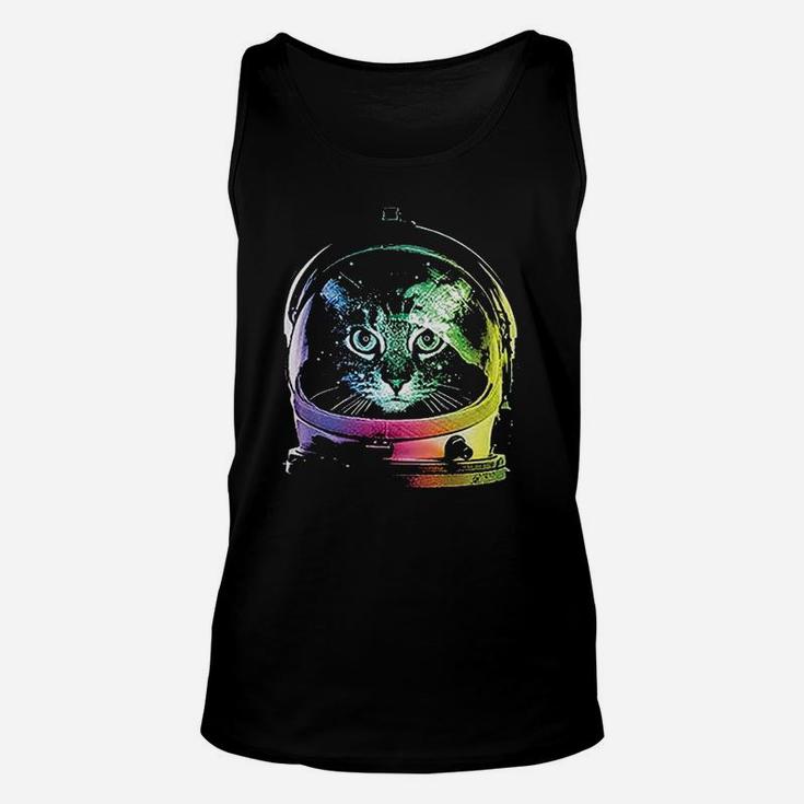 The Goozler Neon Space Cat Astronaut Kitten Unisex Tank Top