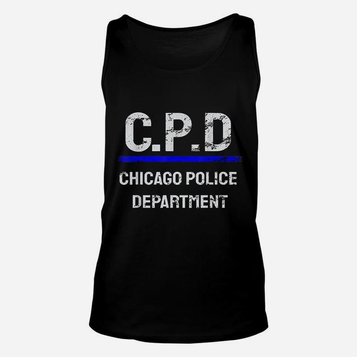 Thin Blue Line Cpd Chicago Police Department Unisex Tank Top