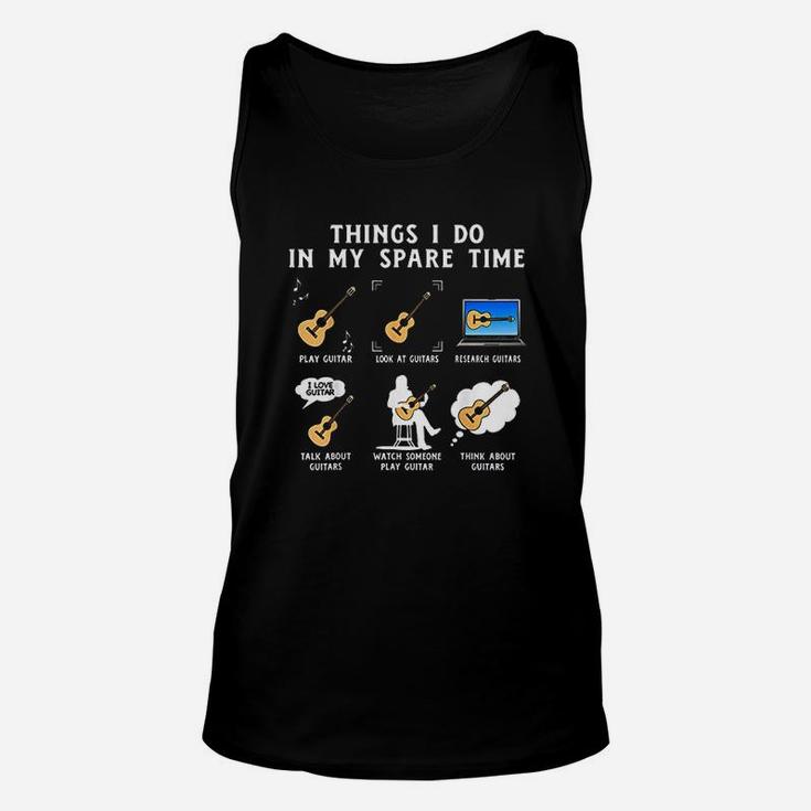 Things I Do In My Spare Time Guitar Player Guitar Lover Unisex Tank Top