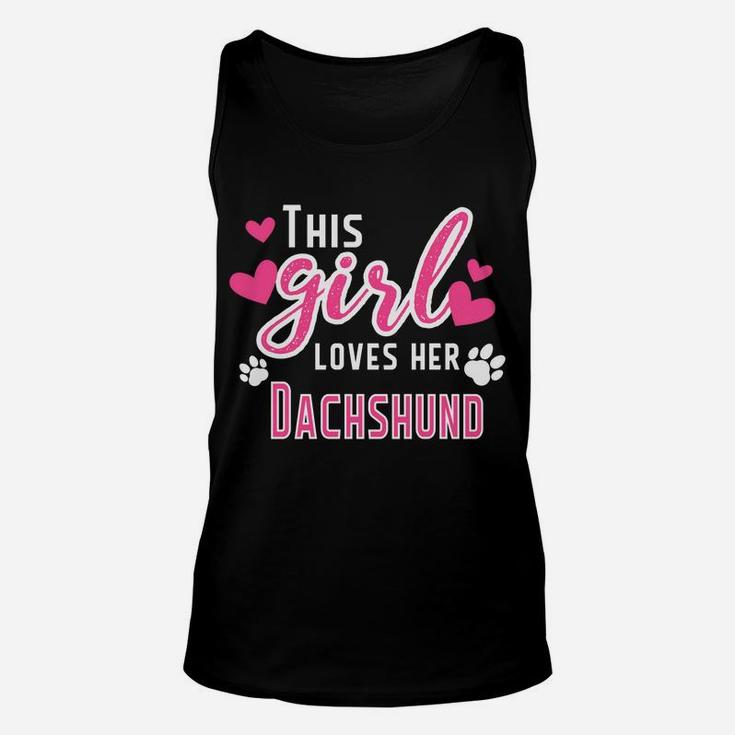This Girl Loves Her Dachshund Dog Love Unisex Tank Top