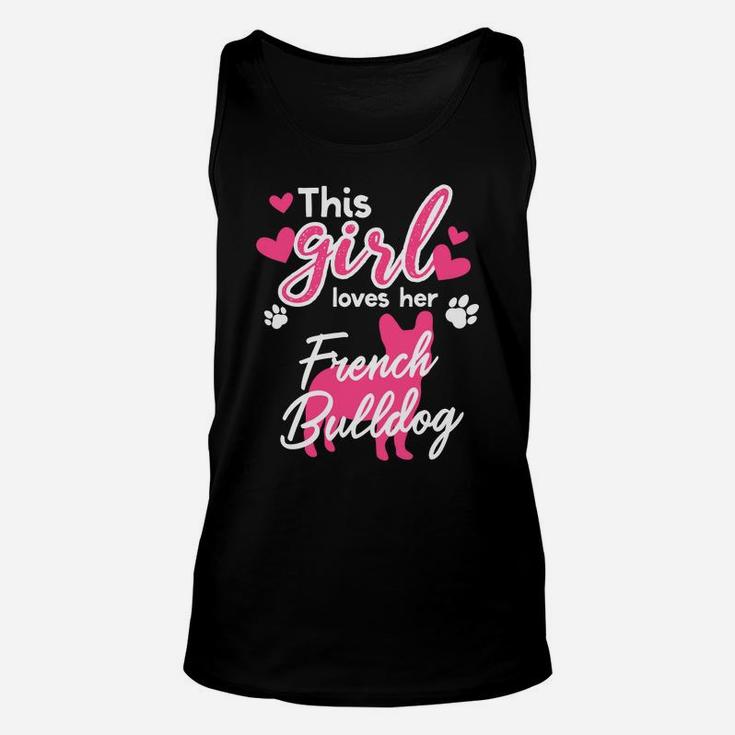 This Girl Loves Her French Bulldog Graphic Dog Love Unisex Tank Top