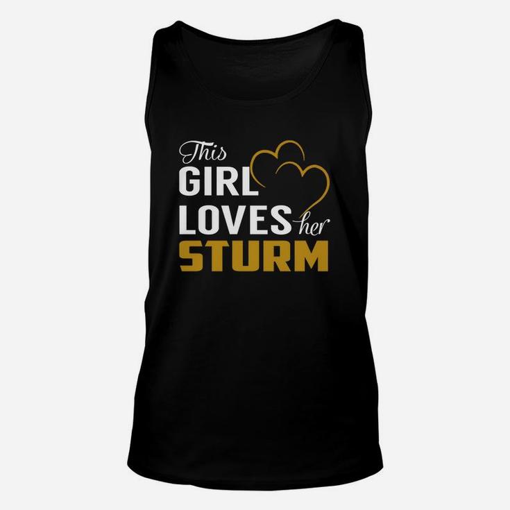 This Girl Loves Her Sturm Name Shirts Unisex Tank Top