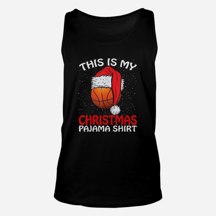 This Is My Christmas Pajama Basketball Christmas Unisex Tank Top