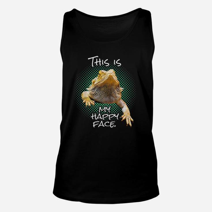 This Is My Happy Face Bearded Dragon Funny Reptile Unisex Tank Top
