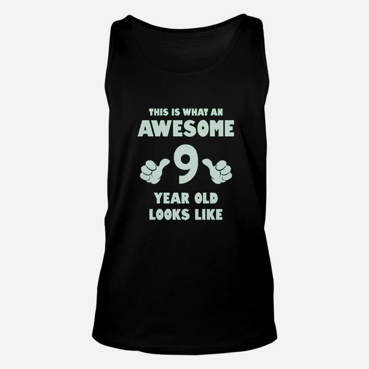This Is What An Awesome 9 Year Old Looks Like Youth Kids Unisex Tank Top
