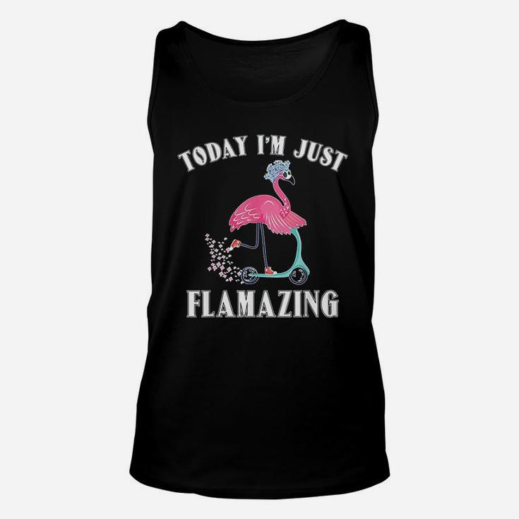Today I Am Just Flamazing Flamingo Cycling Funny Unisex Tank Top