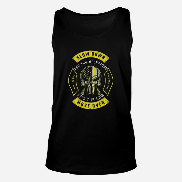 Tow Lives Matter Thin Yellow Line Tow Truck Driver Unisex Tank Top