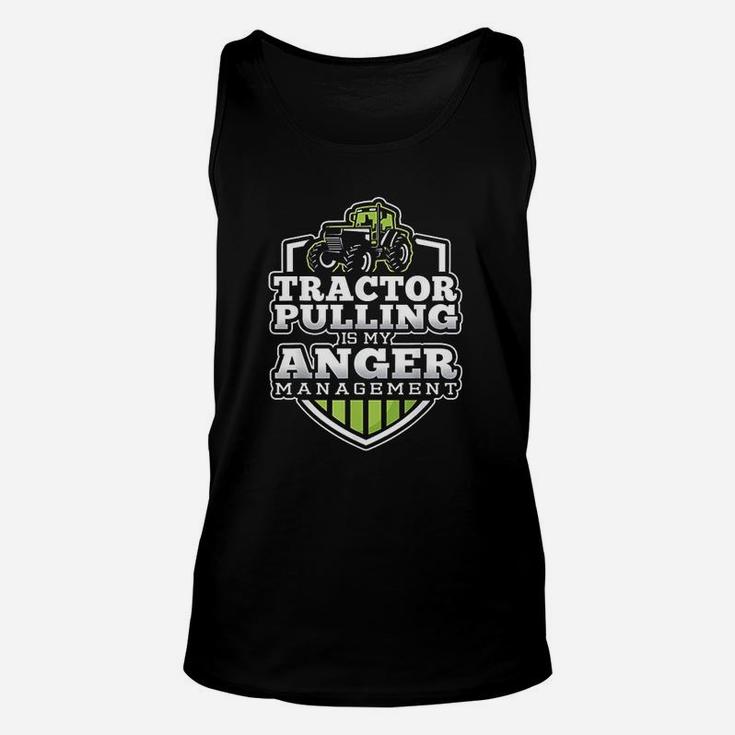 Tractor Pulling Is My Anger Management Funny Tractor Unisex Tank Top