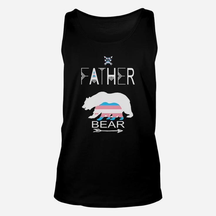 Transgender Father Bear For Dads Of A Trans Child Cool Shirt Unisex Tank Top