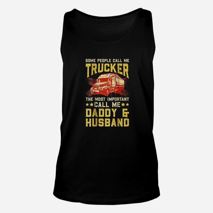 Truck Driver Husband Daddy Truckers Wife Unisex Tank Top