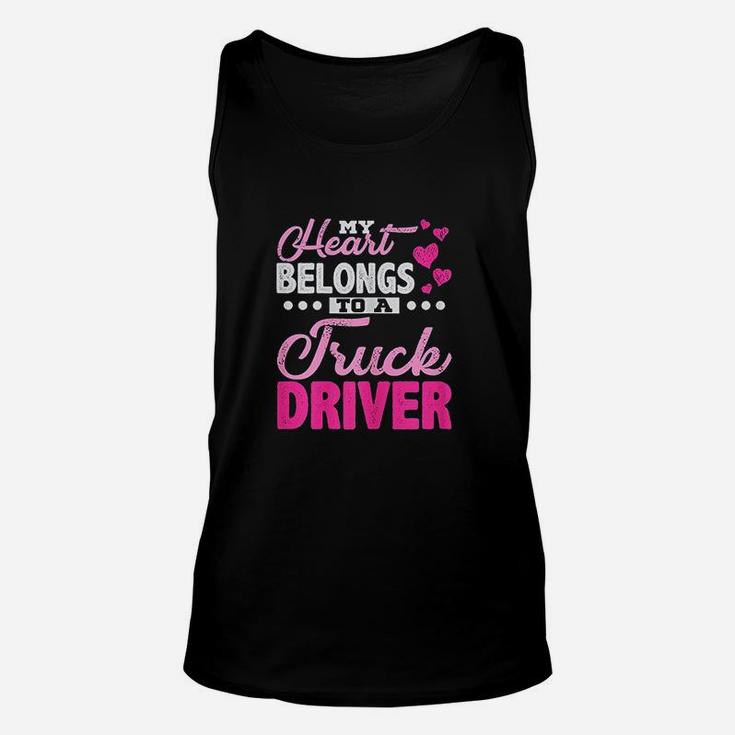 Truck Drivers Wife Or Girlfriend Trucker Gifts Unisex Tank Top