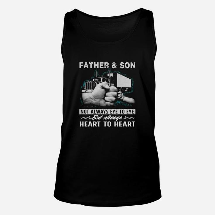Trucker Dad And Son Frontside Unisex Tank Top