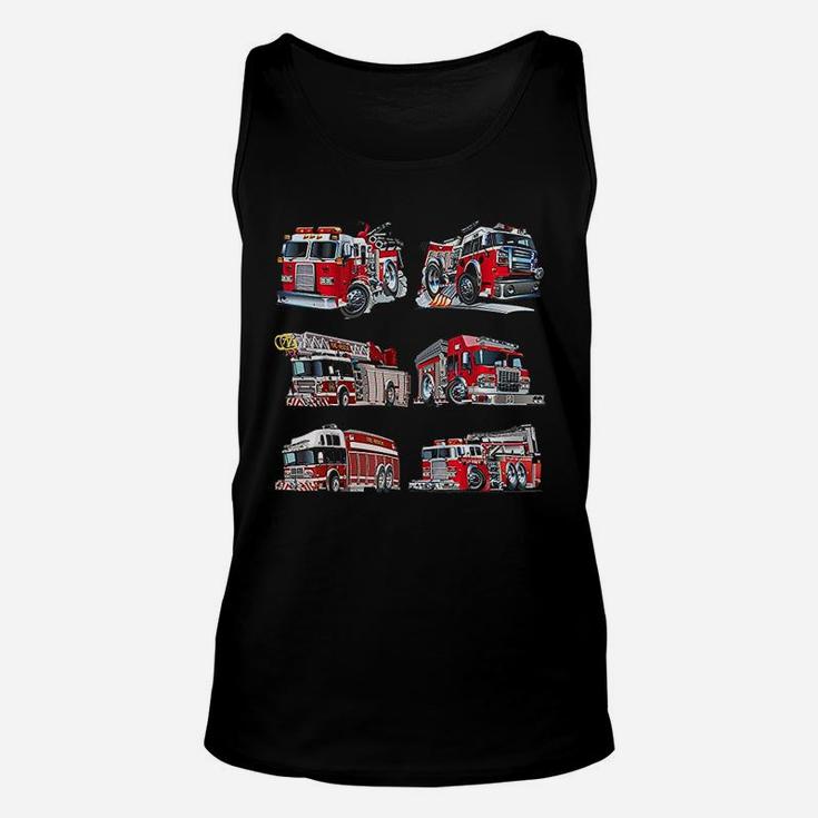 Types Of Fire Truck Boy Toddler Kids Firefighter Xmas Gifts Unisex Tank Top