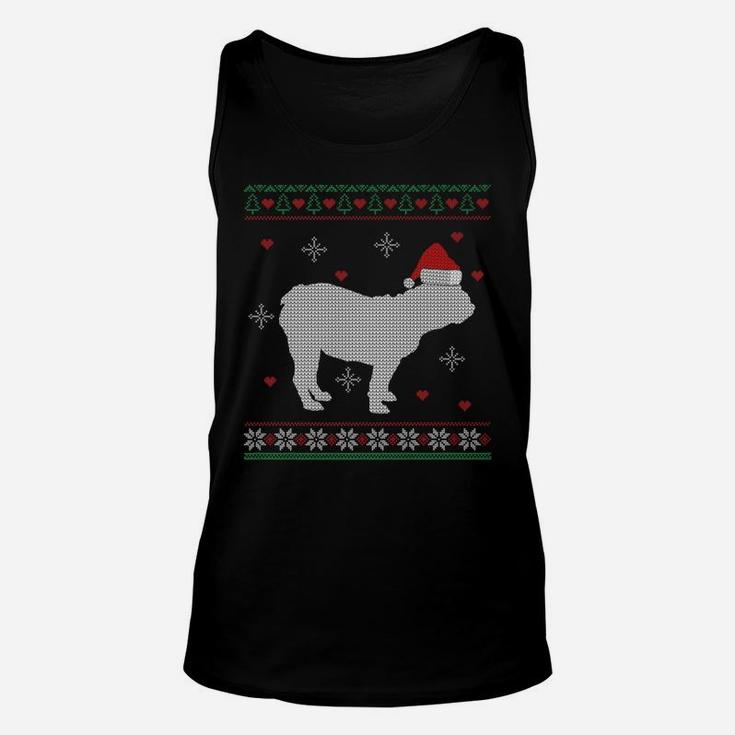 Ugly Christmas Pug Funny Gift Dog Lover Unisex Tank Top