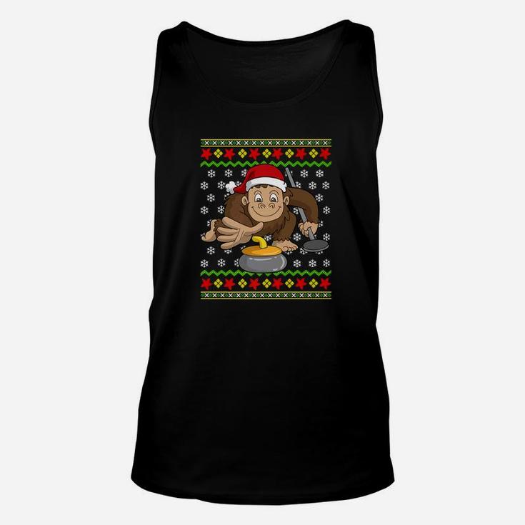Ugly Christmas Sweater Bigfoot Sasquatch Gift Unisex Tank Top