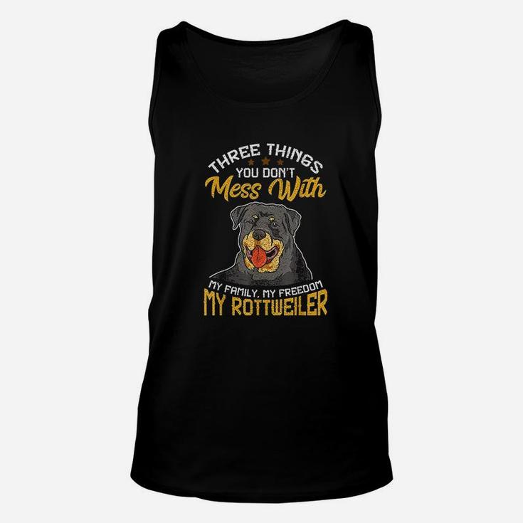 Unique Rottweiler For Dads Men Dont Mess With My Rottie Dog Unisex Tank Top