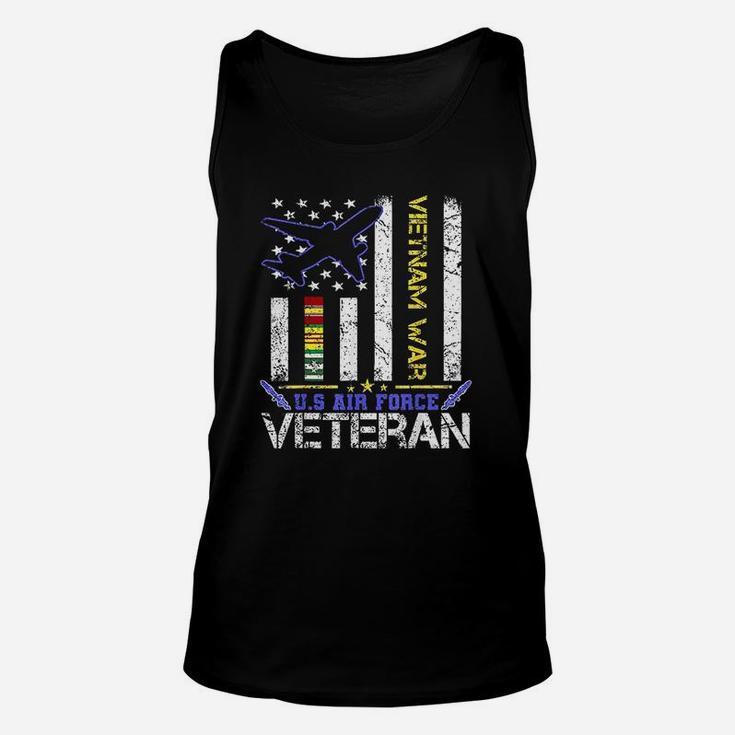 Us Air Force Vietnam Veteran Military Veteran Us Flag Gift Unisex Tank Top