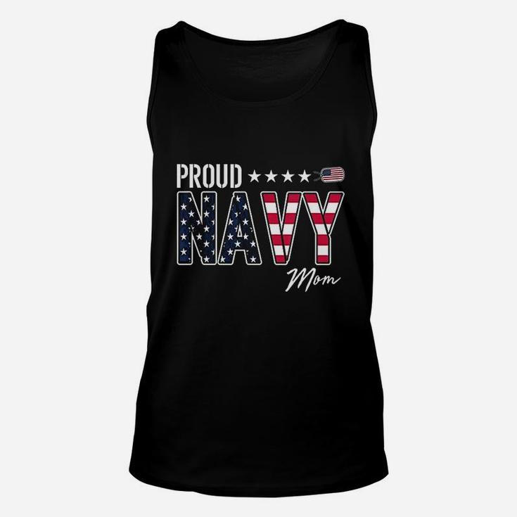 Us Flag Proud Navy Mom Veteran Mom Mothers Day Unisex Tank Top