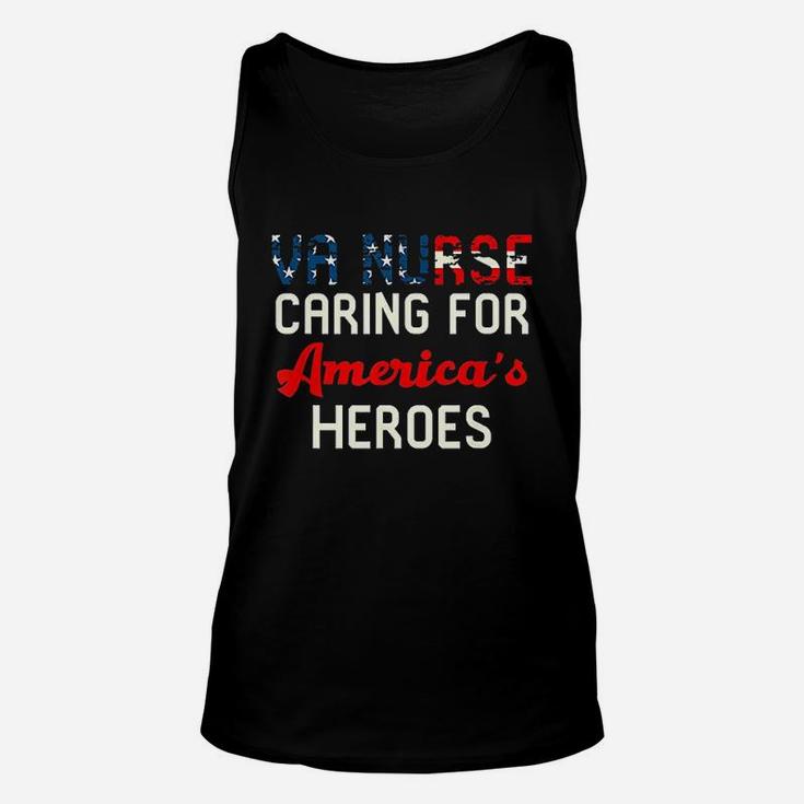 Va Nurse Caring For Americas Heroes Unisex Tank Top