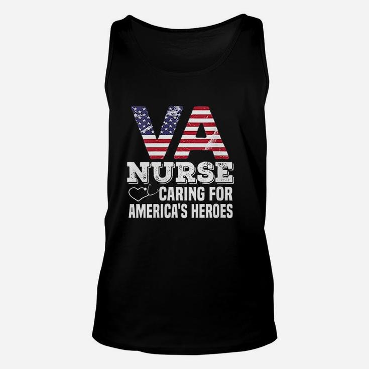 Va Nurse Caring For Americas Heroes Veterans Affairs Nurse Unisex Tank Top
