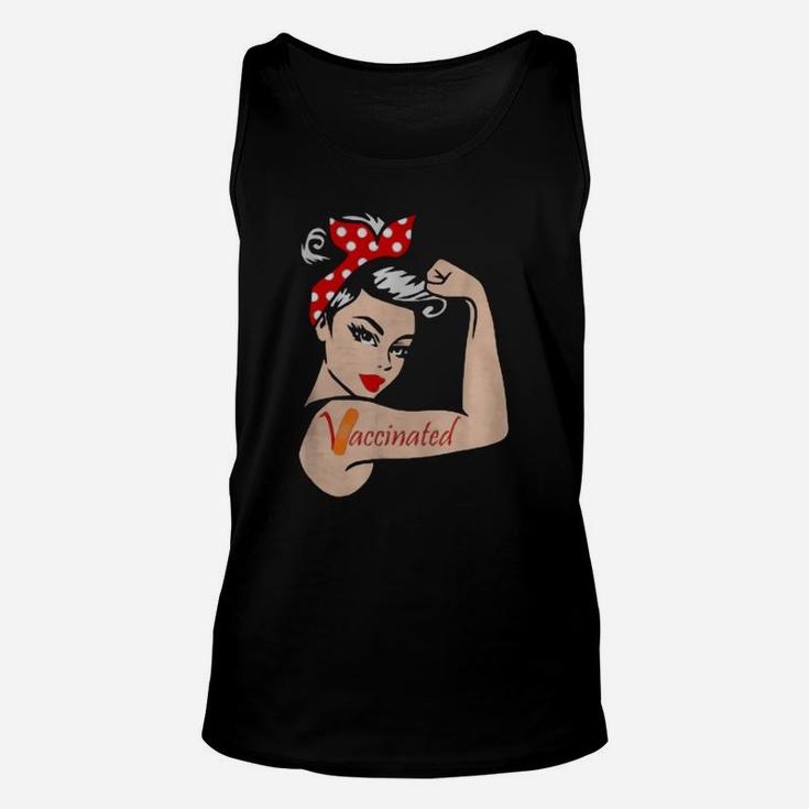 Vaccinated Rosie The Riveter Unisex Tank Top
