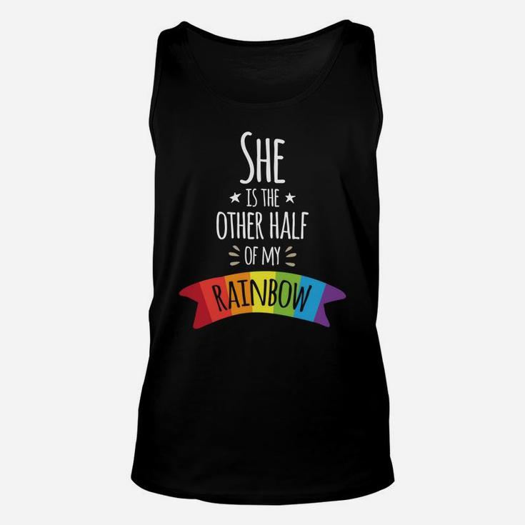 Valentines Day For Lesbian Girlfriend Wife My Rainbow Unisex Tank Top