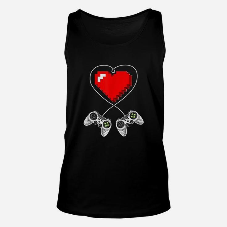 Valentine's Day Video Game Controller Heart Gamer Gift Boys Unisex Tank Top
