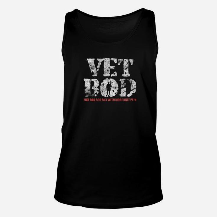 Vet Bod Like A Dad Bod Daddy Father Papa Distressed Shirt Unisex Tank Top