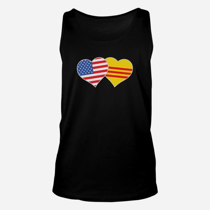 Vietnamese American Flag Usa South Vietnam Flag Heart Unisex Tank Top