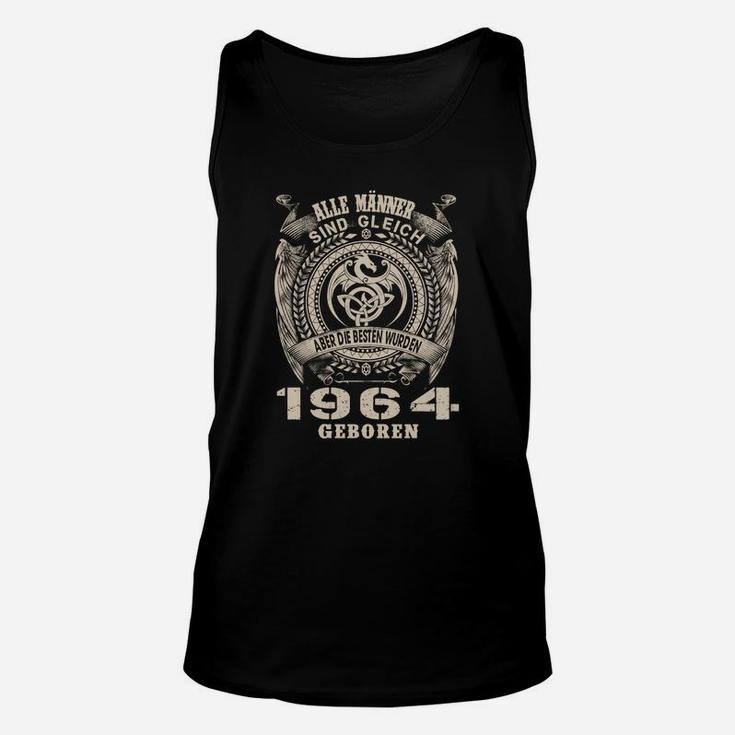 Vintage 1964 Geburtsjahr Schwarzes Unisex TankTop mit Spruch